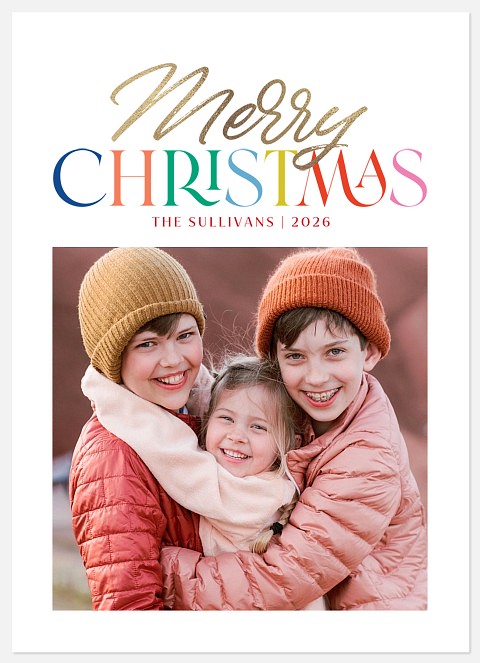 Multi Merry Holiday Photo Cards