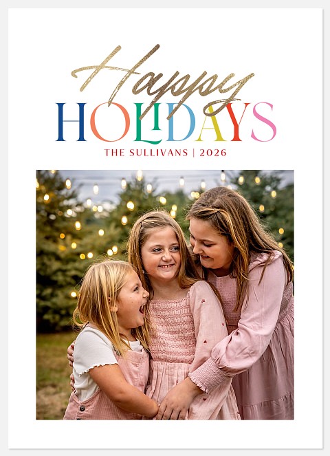 Multi Merry Holiday Photo Cards