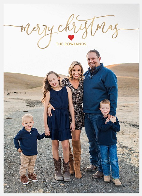 Hearts Aglow Holiday Photo Cards