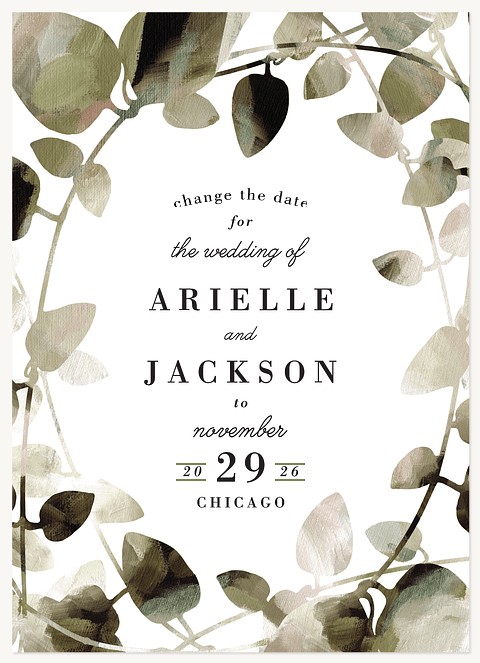 Wild Laurel Change the Date Cards