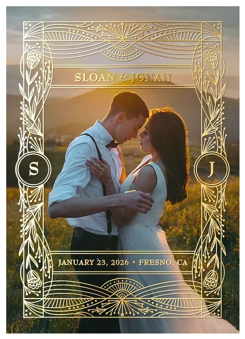 Opulent Frame Wedding Announcements