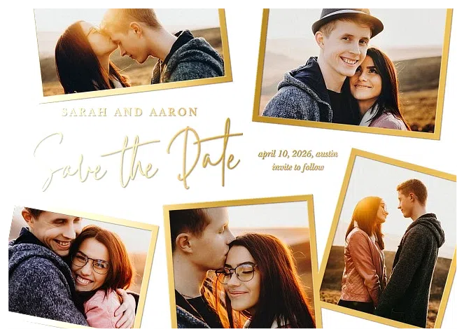 Modernist Collage Save the Date Cards