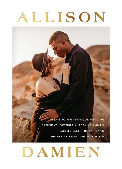 Bold Names Wedding Invitations