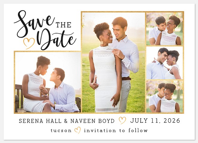Sweetheart Collage Save the Date Photo Cards