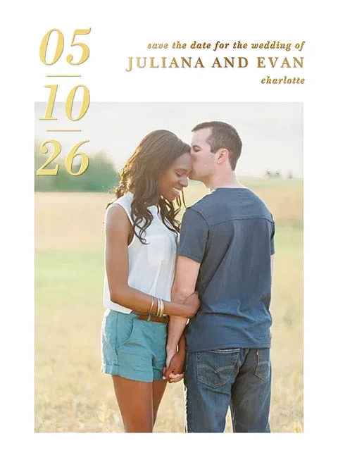 Date in Bold Save the Date Cards