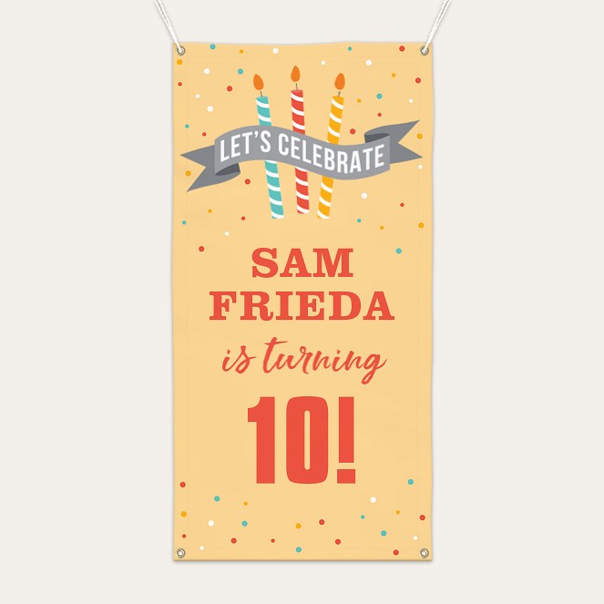 Candles Birthday Banner Custom Banners