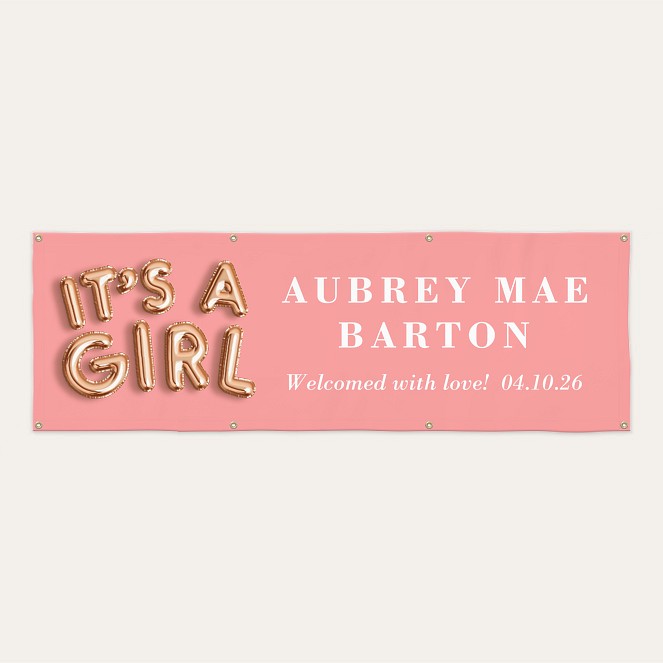 It's a Girl Baby Banner Custom Banners