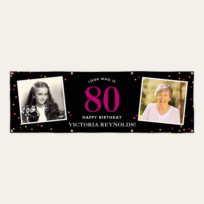 Milestone Year Birthday Banner Custom Banners