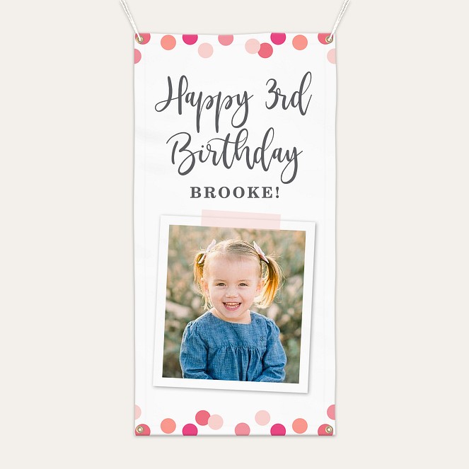 Warm Confetti Birthday Banner Custom Banners