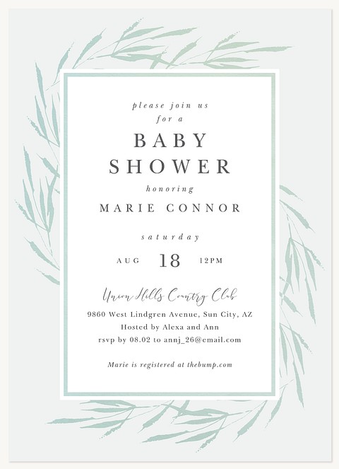 Whispy Branches Baby Shower Invites