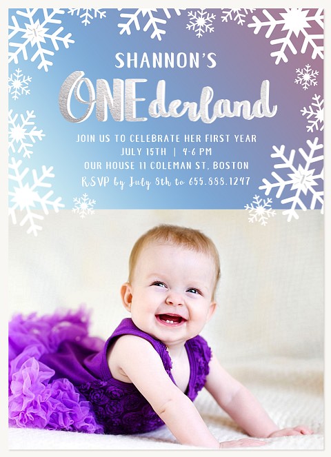 Onederland First Birthday Invitations
