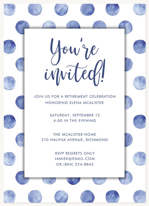 Ocean Dots Party Invitations