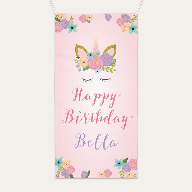 Unicorn Birthday Banner Custom Banners