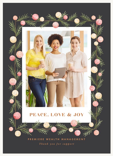 Sugarplum Border Business Holiday Cards