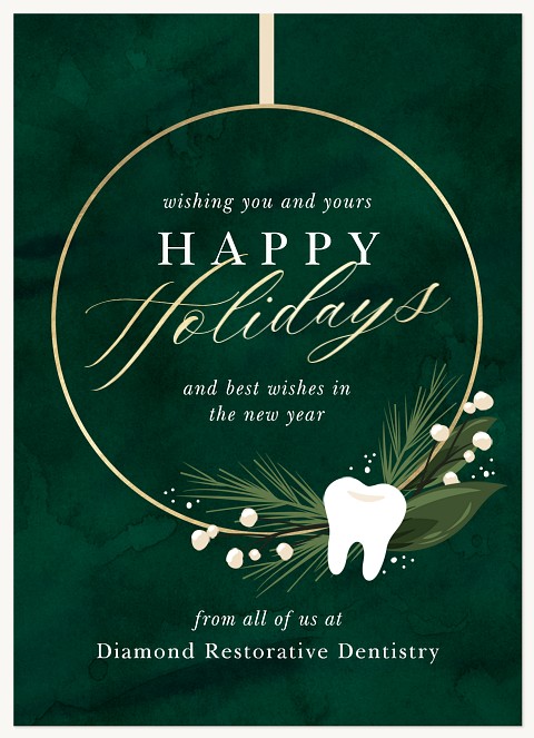 Dentist Wreath Business Holiday Cards