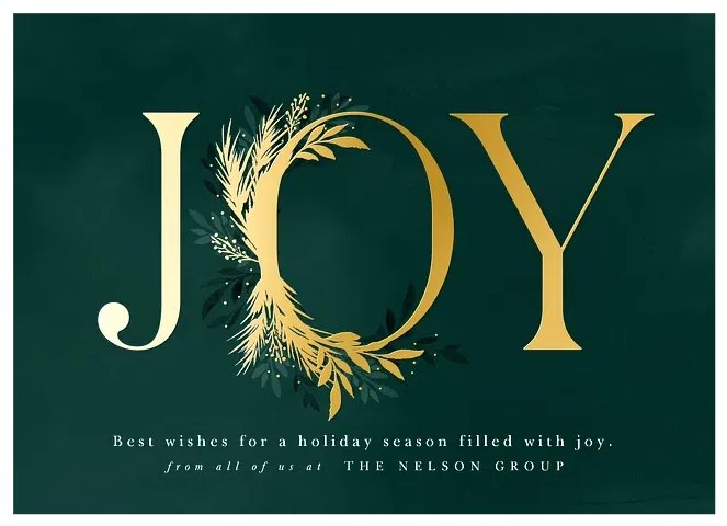 Classy Joy Business Holiday Cards