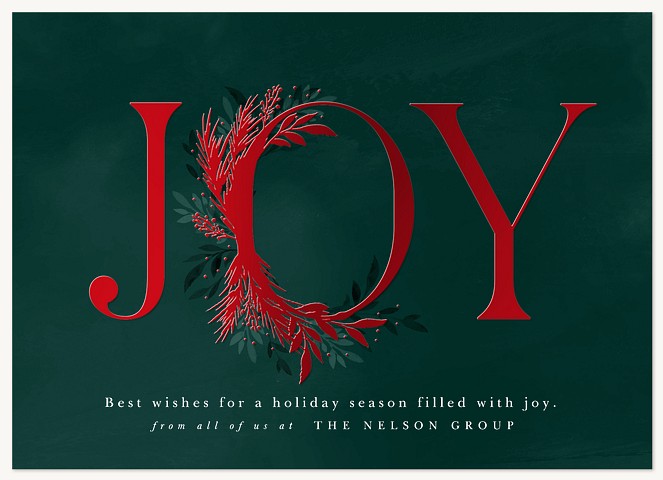 Classy Joy Business Holiday Cards