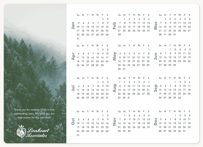 Misty Forest Holiday & Christmas Magnet Cards