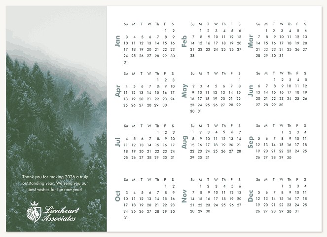 Misty Forest Business Holiday Cards