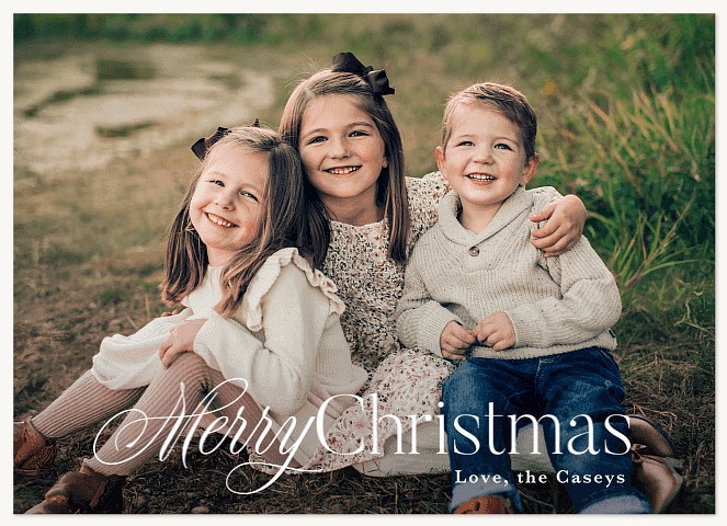 Script Serif Personalized Holiday Cards