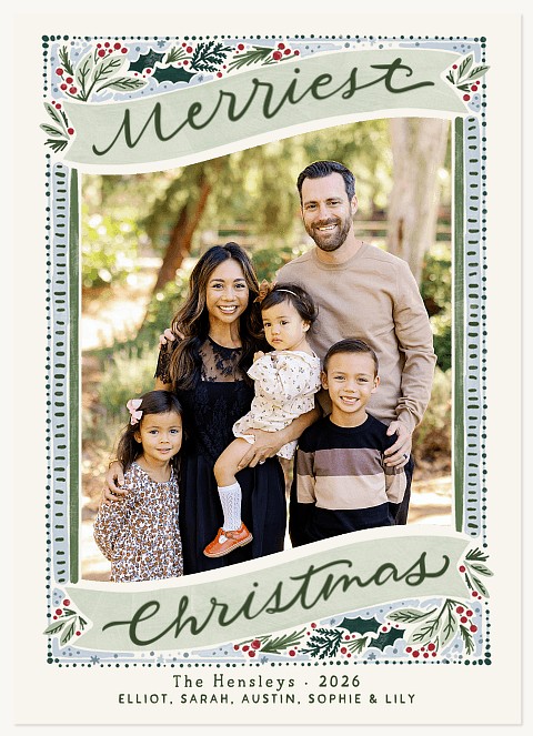Whimsy Banners Personalized Holiday Cards