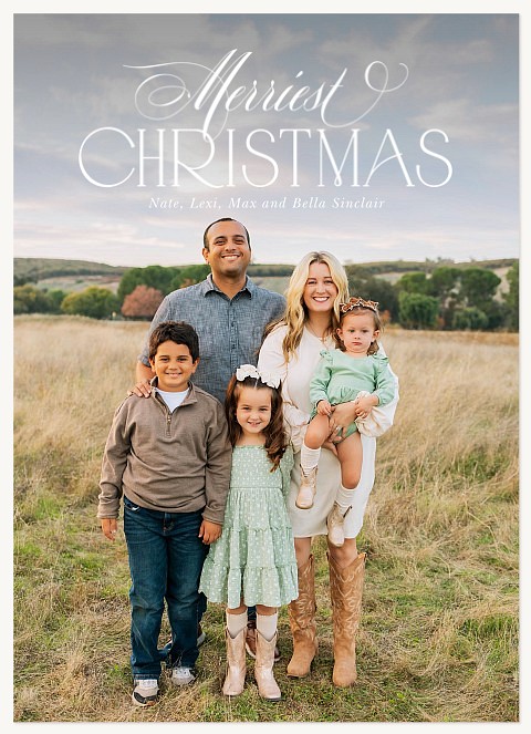 Big Typography Personalized Holiday Cards