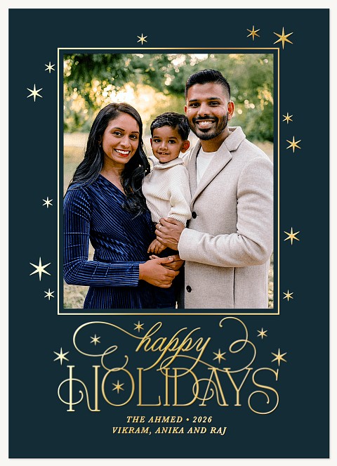 Sparkle & Flourish Personalized Holiday Cards