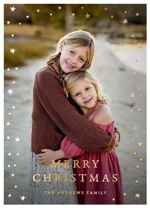Starry Frame Personalized Holiday Cards