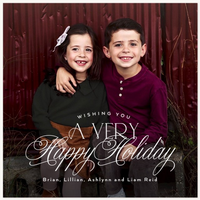 Simple Swash Personalized Holiday Cards