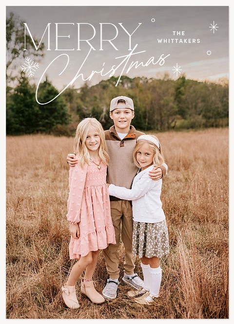 Snow Flurry Personalized Holiday Cards