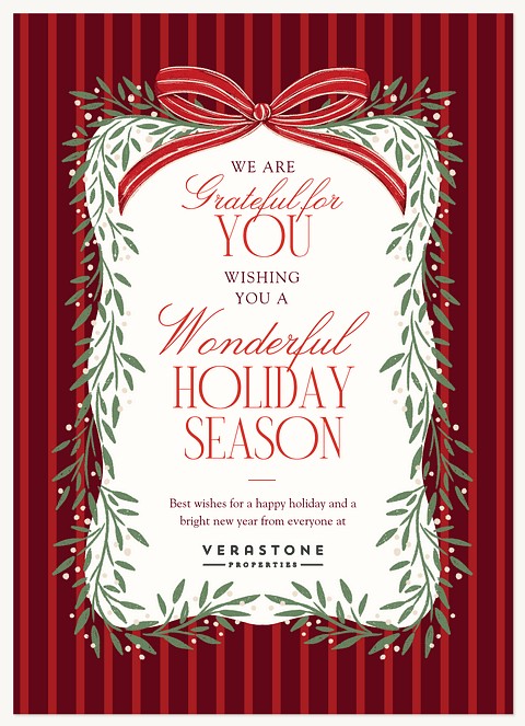 Grateful For You Business Holiday Cards