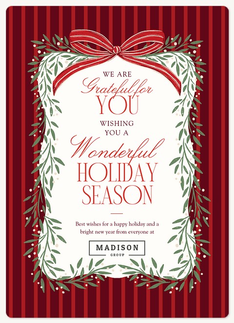 Pinstripe Holiday & Christmas Magnet Cards