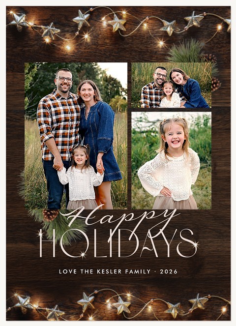 Cozy Cabin Personalized Holiday Cards