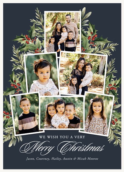 Festive Arrangement Personalized Holiday Cards