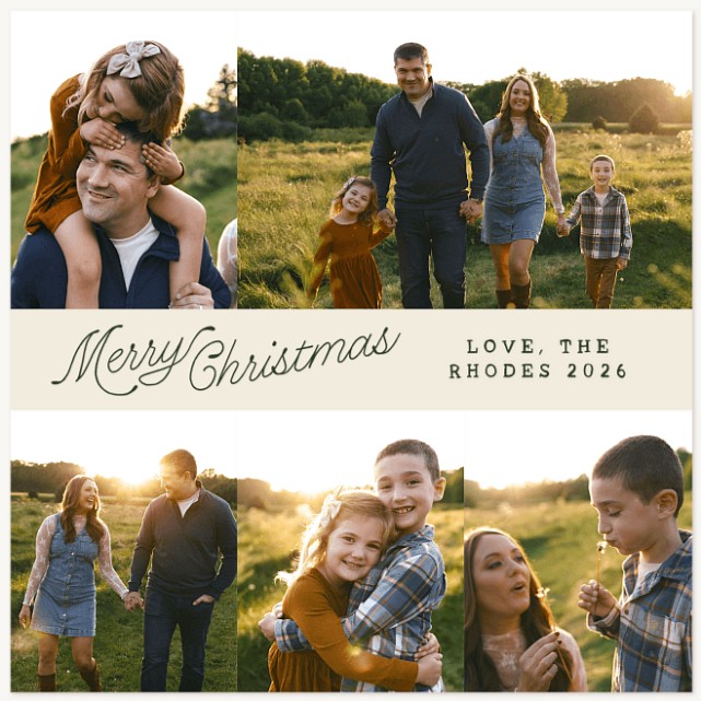 Woodcut Personalized Holiday Cards