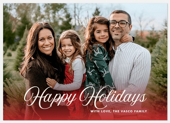 Ombre Greeting Holiday Photo Cards