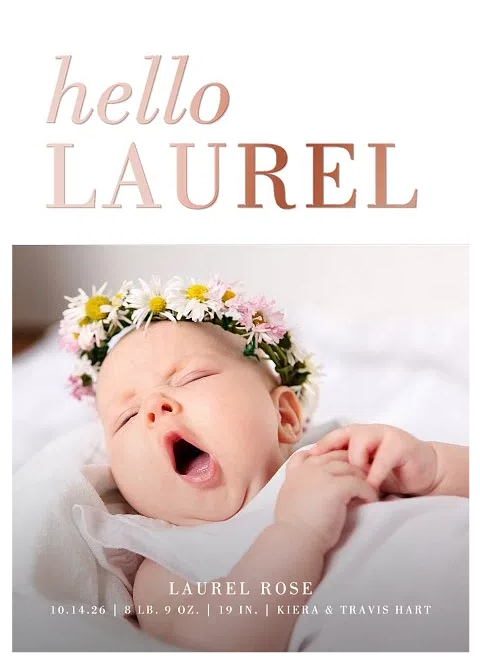 First Hello Baby Announcements