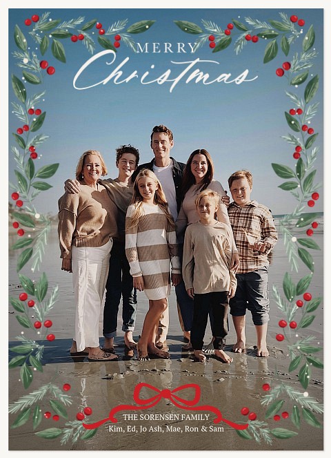 Berry Frame Personalized Holiday Cards