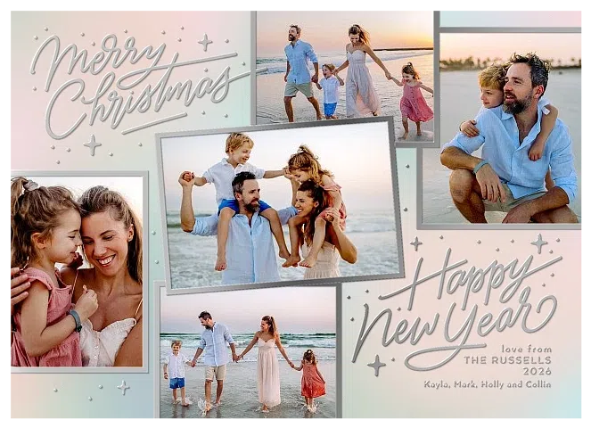 Merry Prism Personalized Holiday Cards