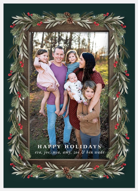 Woodland Frame Holiday Photo Cards