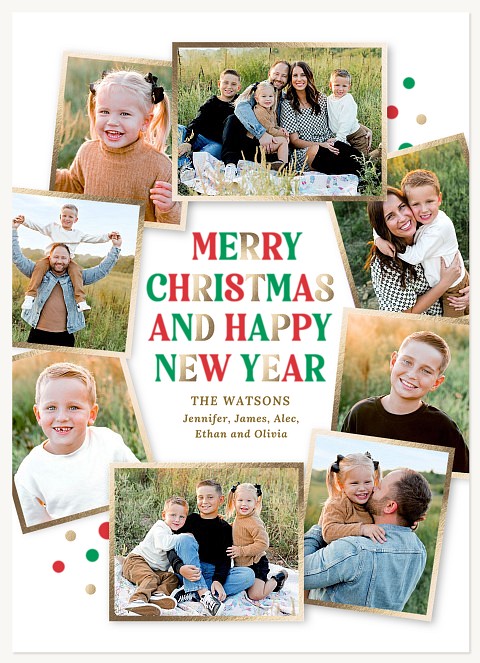 Surrounding Snaps Personalized Holiday Cards