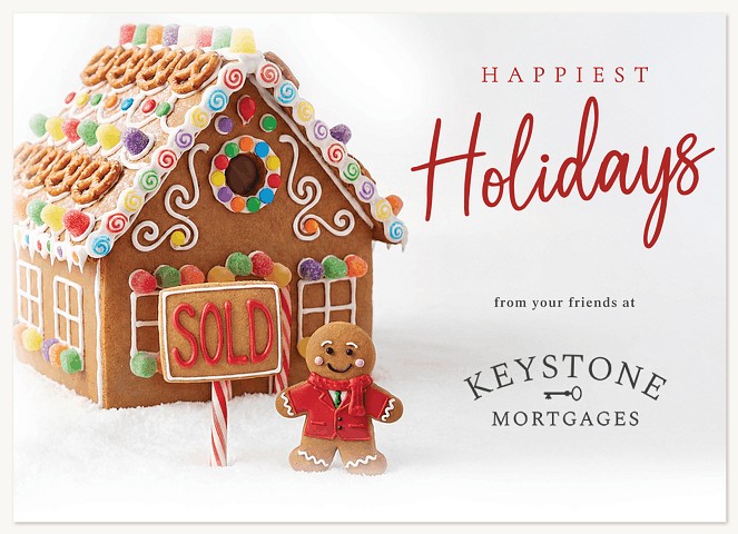 Gingerbread Greeting Business Holiday Cards