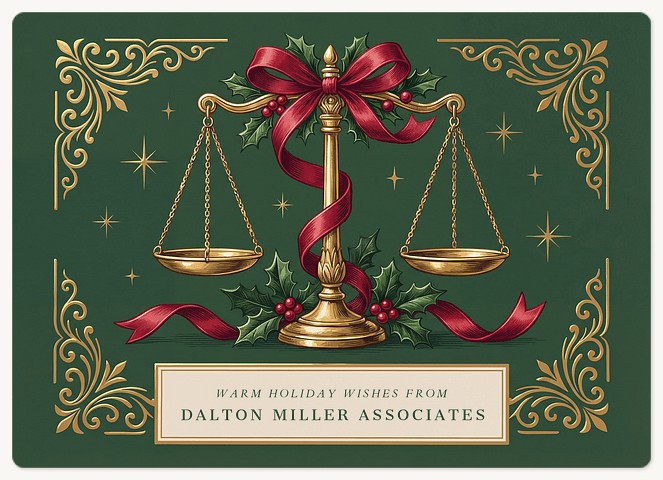 Traditional Law Holiday & Christmas Magnet Cards