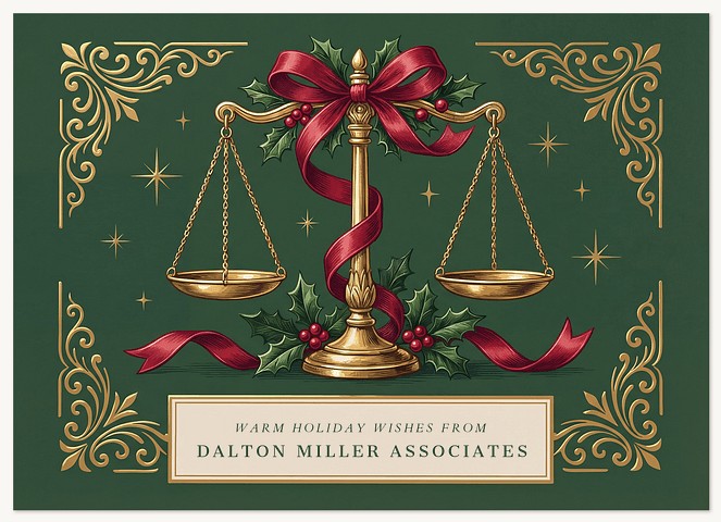 Traditional Law Business Holiday Cards