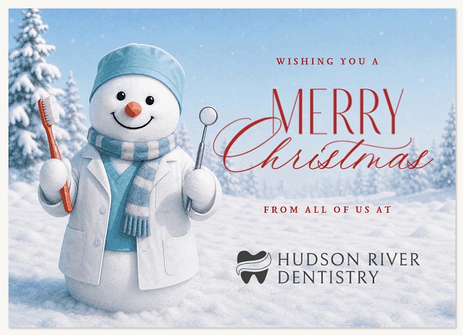 Snowman Smiles Business Holiday Cards