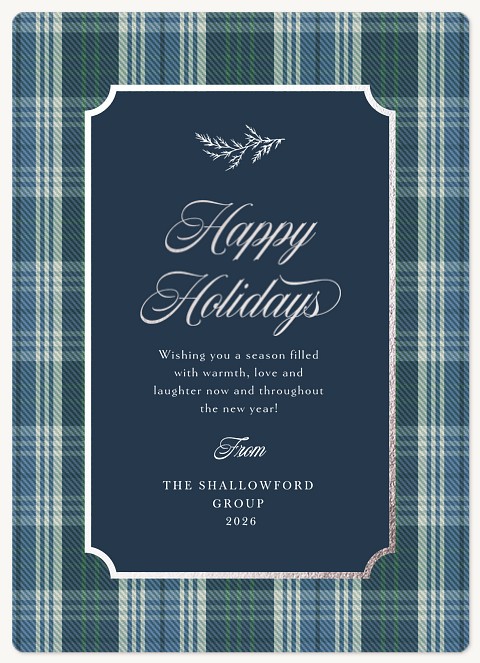 Sophisticated Tartan Holiday & Christmas Magnet Cards