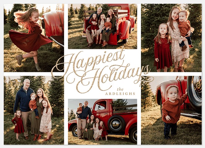 Shimmering Six Holiday Photo Cards