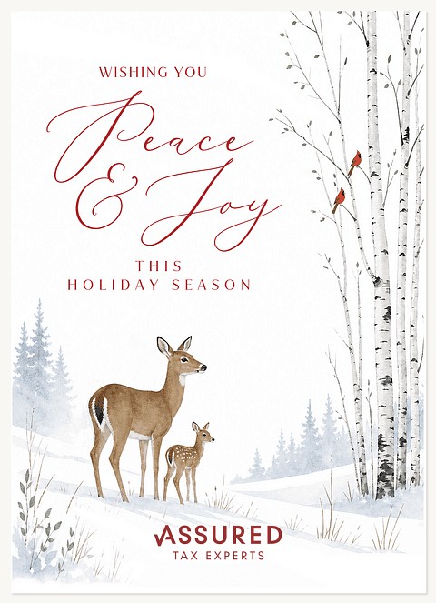 Peaceful Scene Business Holiday Cards