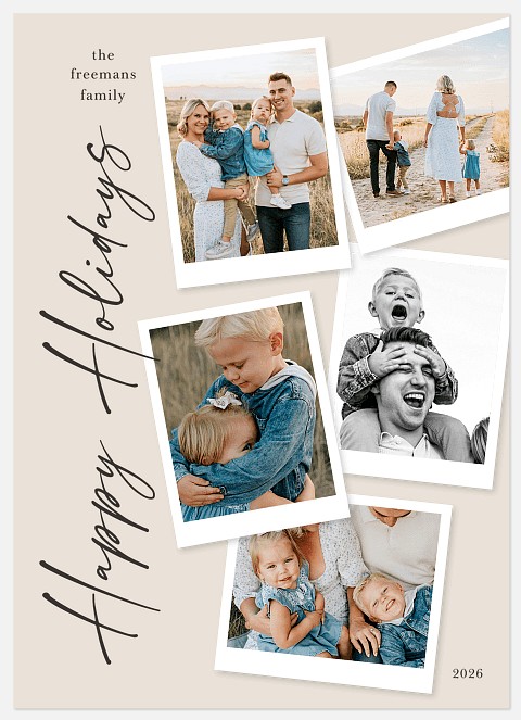 Modern Polaroid Holiday Photo Cards