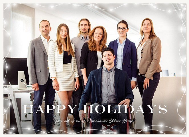 Light Frame Business Holiday Cards